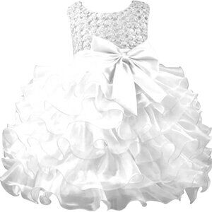 GORGEOUS TODDLER FLOWER GIRL LAYERED TULLE DRESS SIZE 2T-3T
